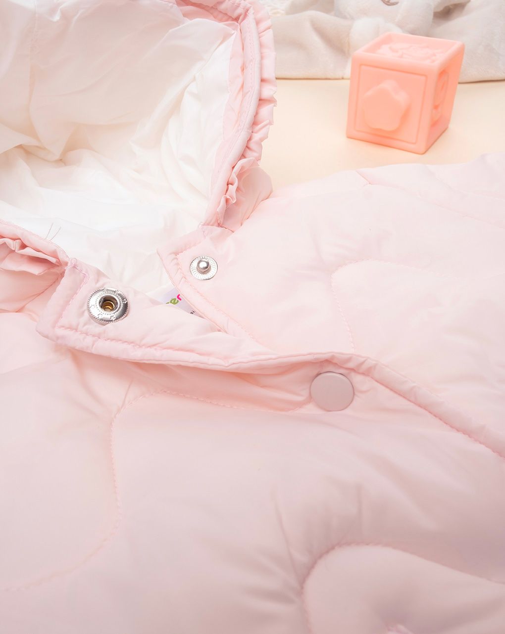 Giacca rosa neonata con cappuccio - Prénatal