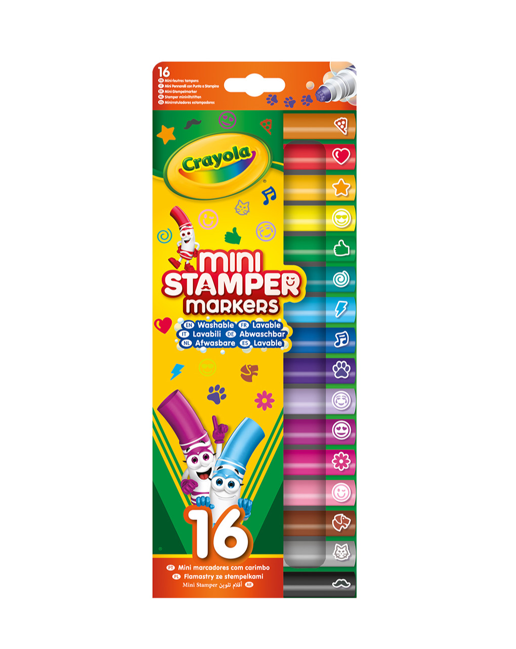 16 pennarelli lavabili a stampino pip squeaks - crayola - Crayola