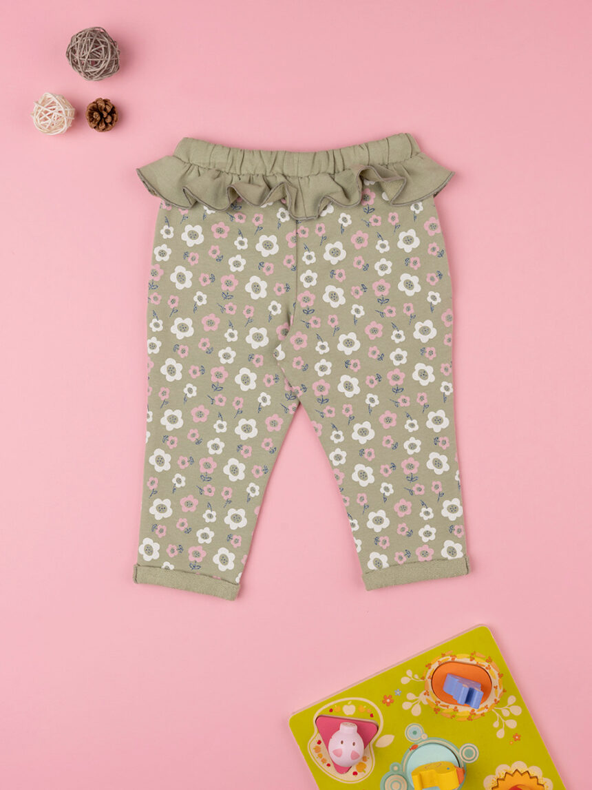 Pantalone bimba verde stampato - Prénatal