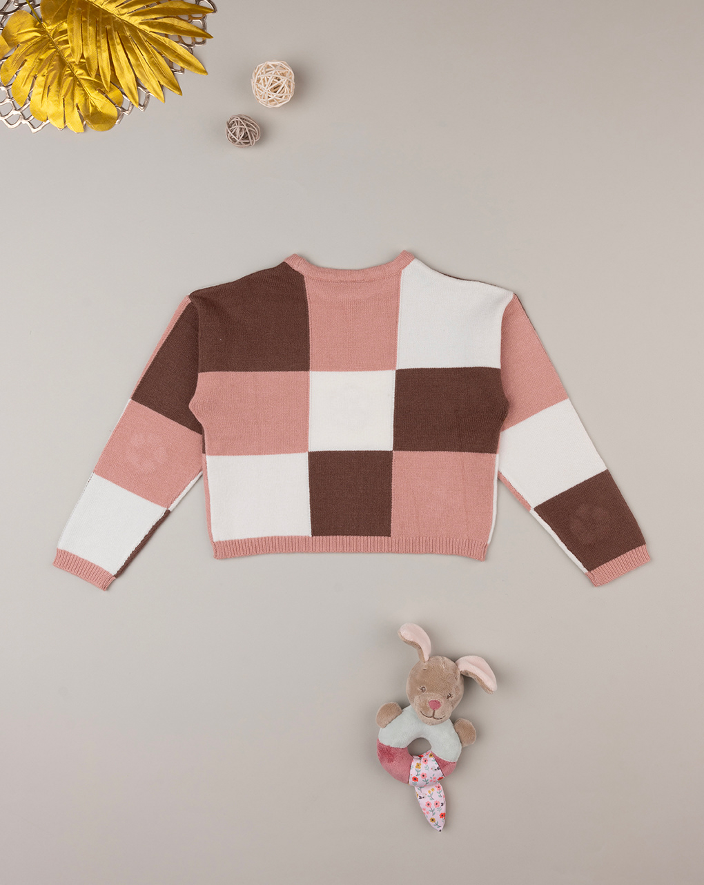 Maglione a quadri tricot bambina - Prénatal