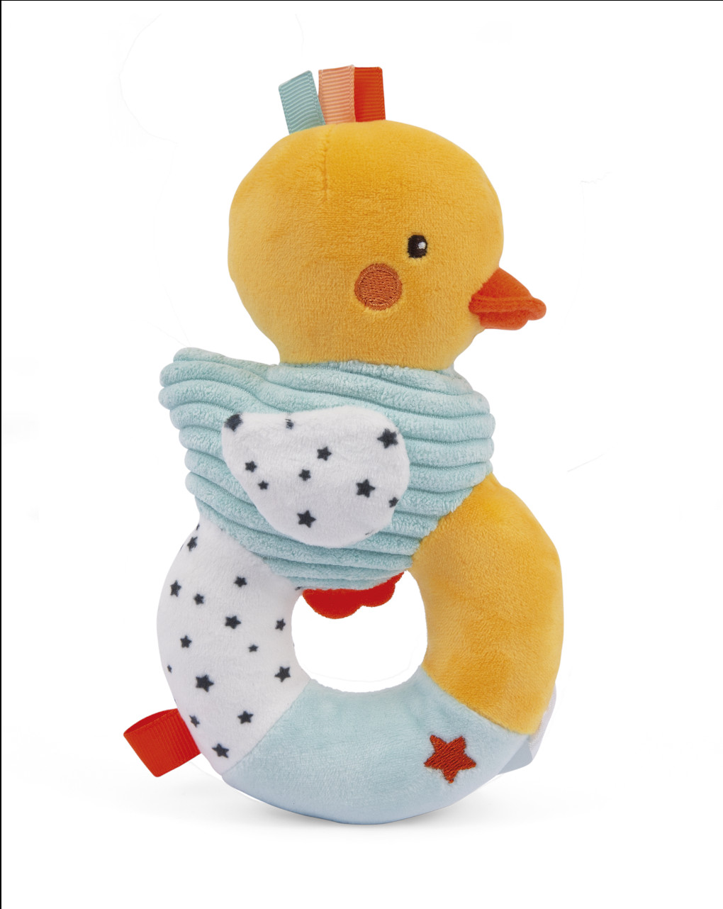 Sonaglino anello soft paperella ducky - soft toys - Baby Smile