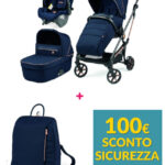 Trio vivace peg perego gran pag. blue shine slk + back pack blue shine a un prezzo speciale