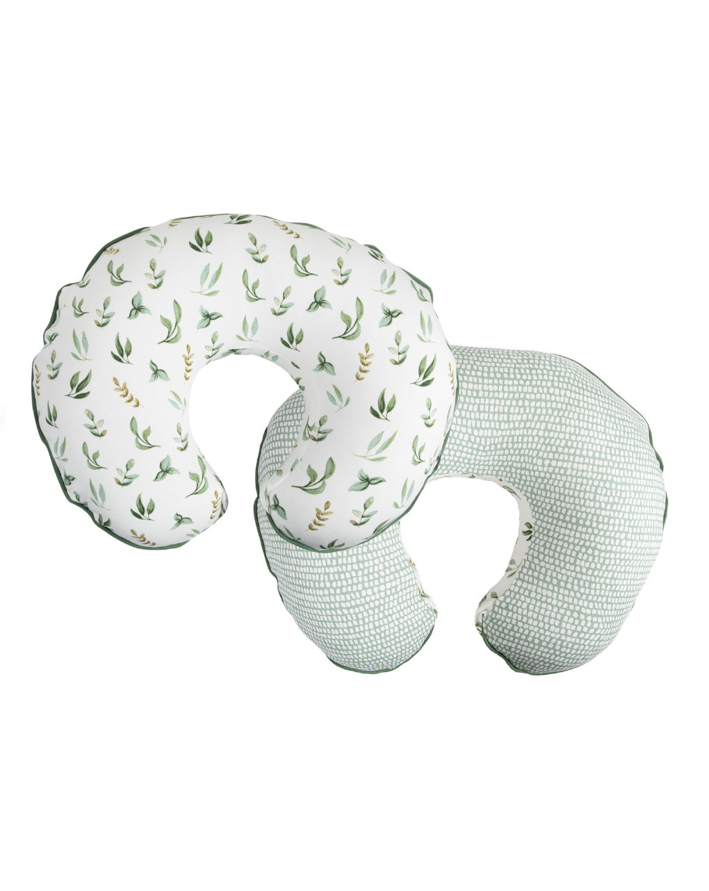 Nursing pillow - organic - green leaves - boppy