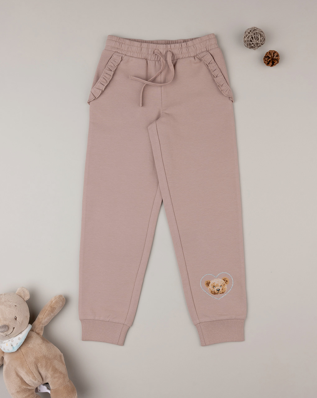 Pantalone beige in felpa bambina - Prénatal