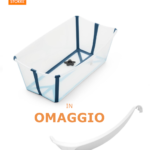 Flexi bath trasparent blue + supporto in omaggio  - stokke®