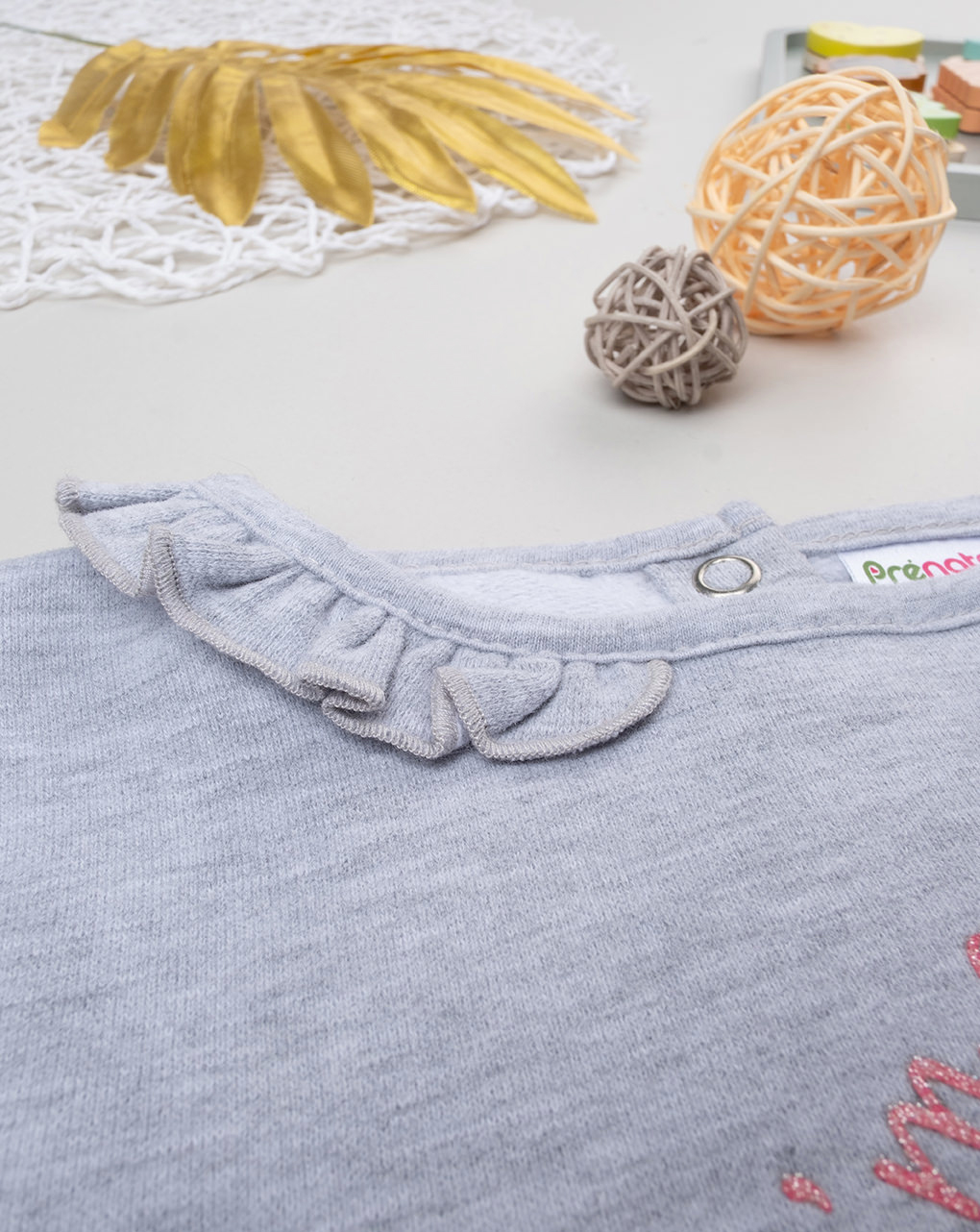 Completo jogging bimba grigio/fucsia - Prénatal