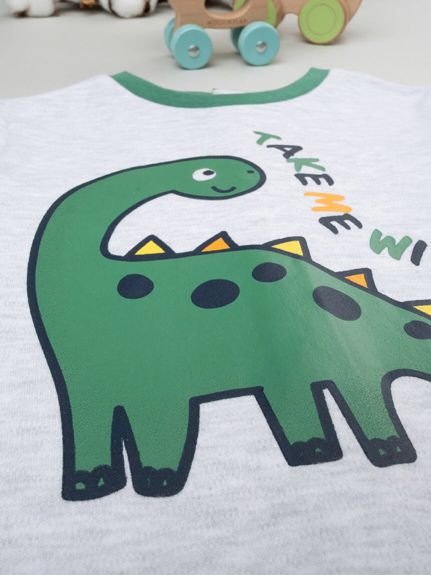 Pigiamone bimbo "dino" grigio - Prénatal