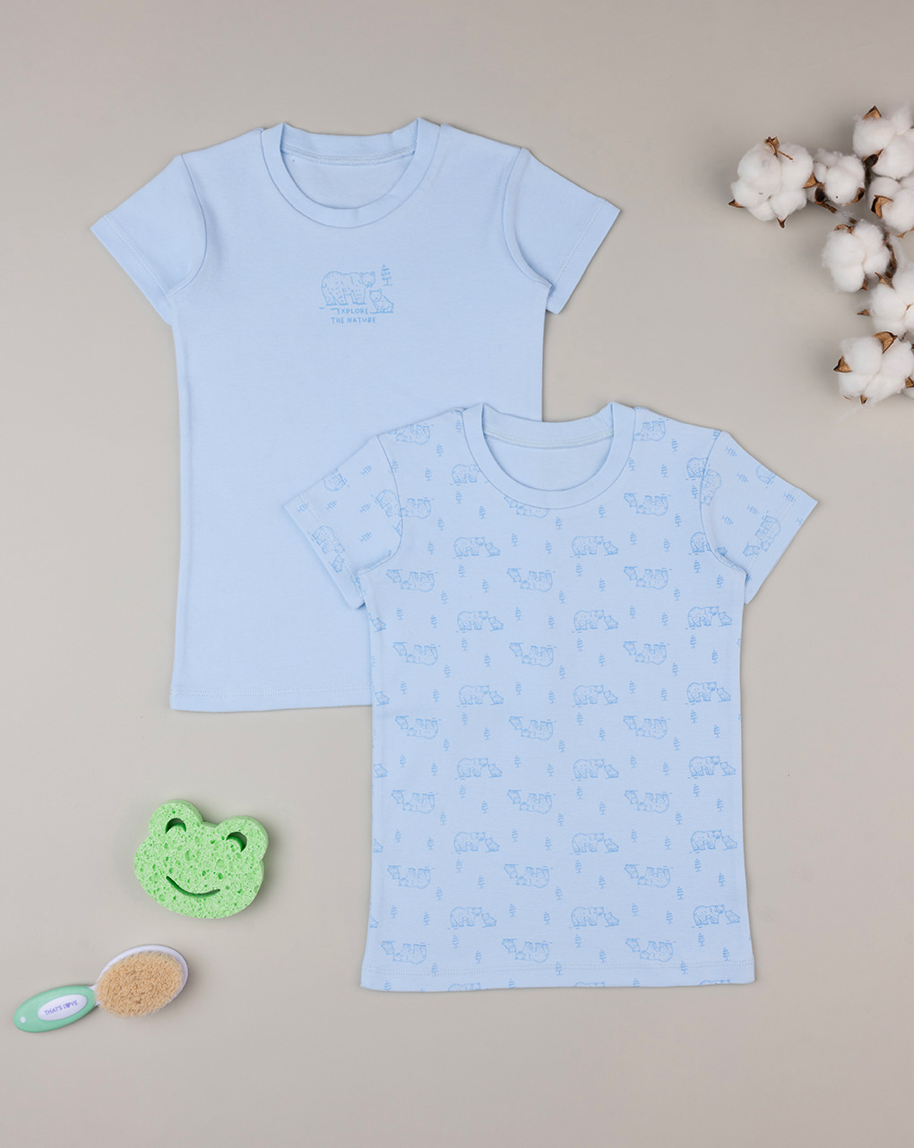 T-shirt bimbo azzurro organic cotton - Prénatal