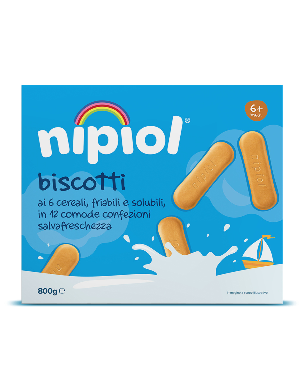 Nipiol - biscotto 6 cereali 800 gr