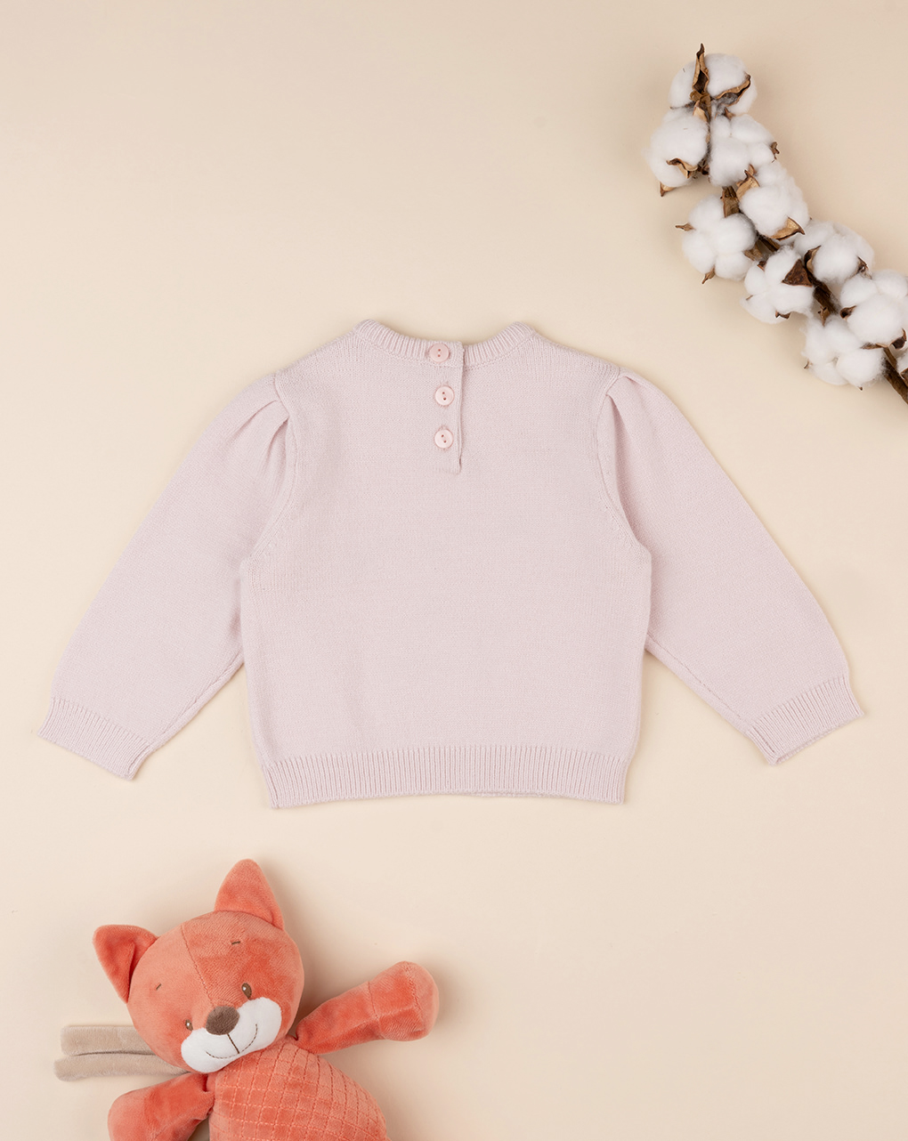 Maglia tricot bimba rosa stampata - Prénatal