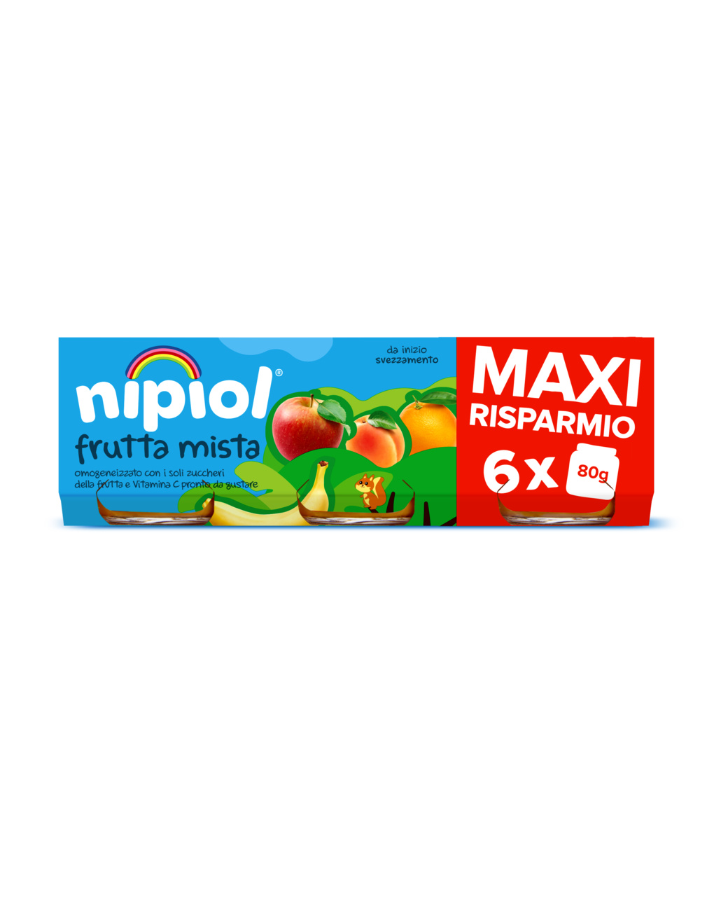 Nipiol - frutta mista 6x80 gr