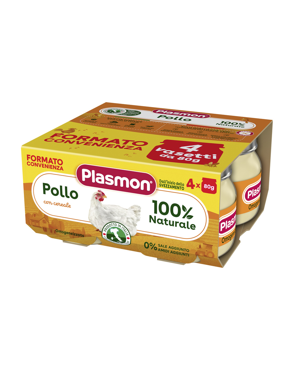 Plasmon - omogeneizzato pollo 4x80g - Plasmon