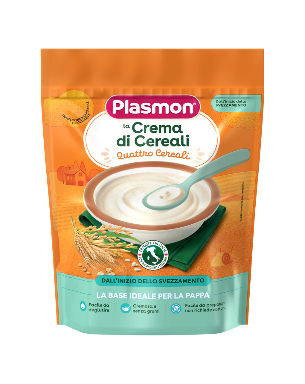 Crema di cereali ai 4 cereali 200gr - plasmon