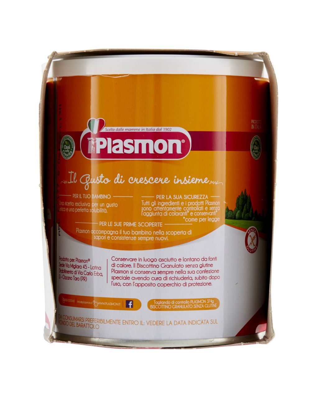 Plasmon - biscottino granulato senza glutine 2x374g - Plasmon