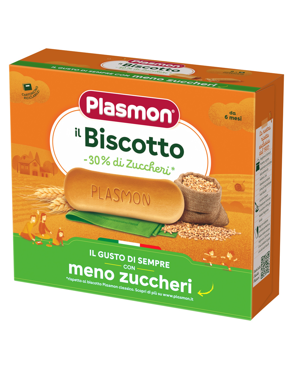 Biscotto plasmon con il -30% di zucchero 320 g - plasmon