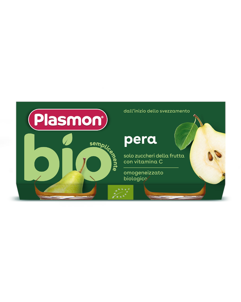 Omogeneizzato di pera bio - 2 x 80 gr - plasmon