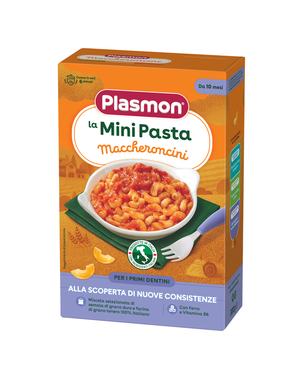 La mini pasta maccheroncini dai 10 mesi 300 gr - plasmon