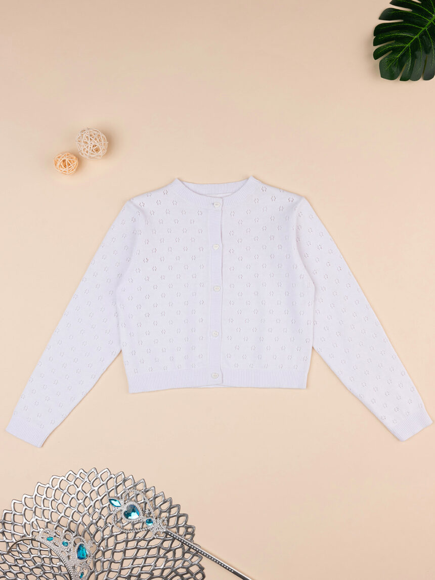 Cardigan bianco tricot bambina - Prénatal