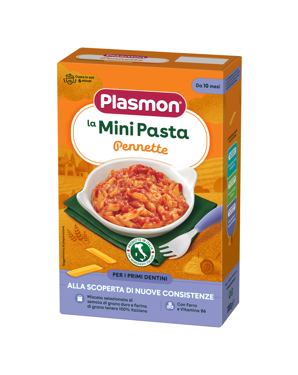 La mini pasta pennette dai 10 mesi 300 gr - plasmon