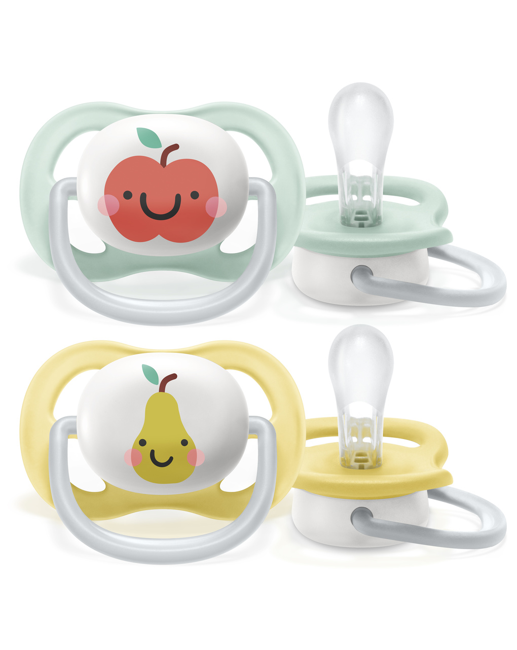 Philips Avent Set Di 2 Ciucci Ultra Air MX – 6-18 Mesi, Silicone Morbido, Rispettano Lo Sviluppo Naturale, Colore I Love Mama/B/G