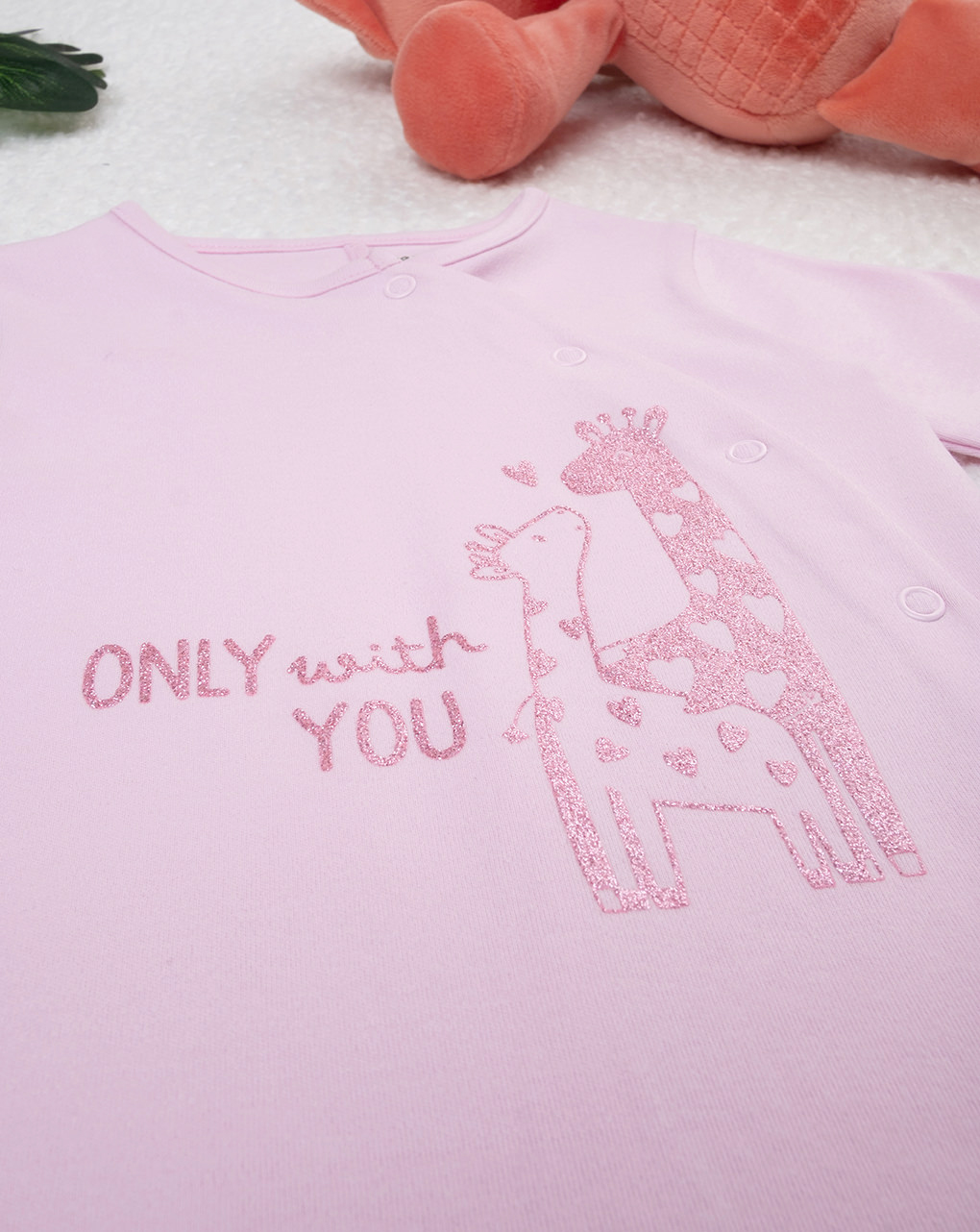 Tutina rosa con stampa neonata - Prénatal