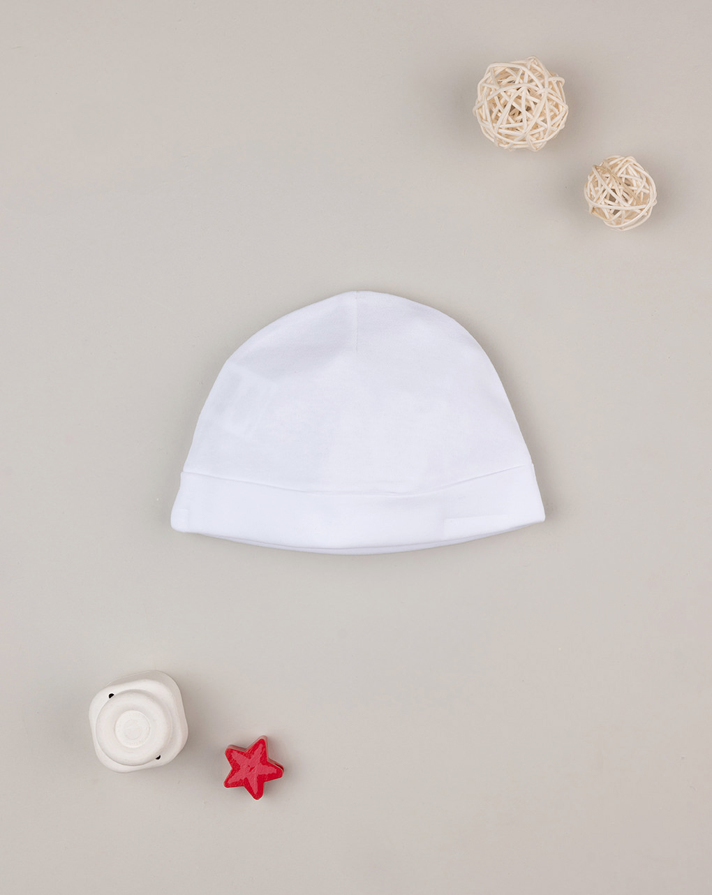 Berretto bianco neonato con stampa - Prénatal