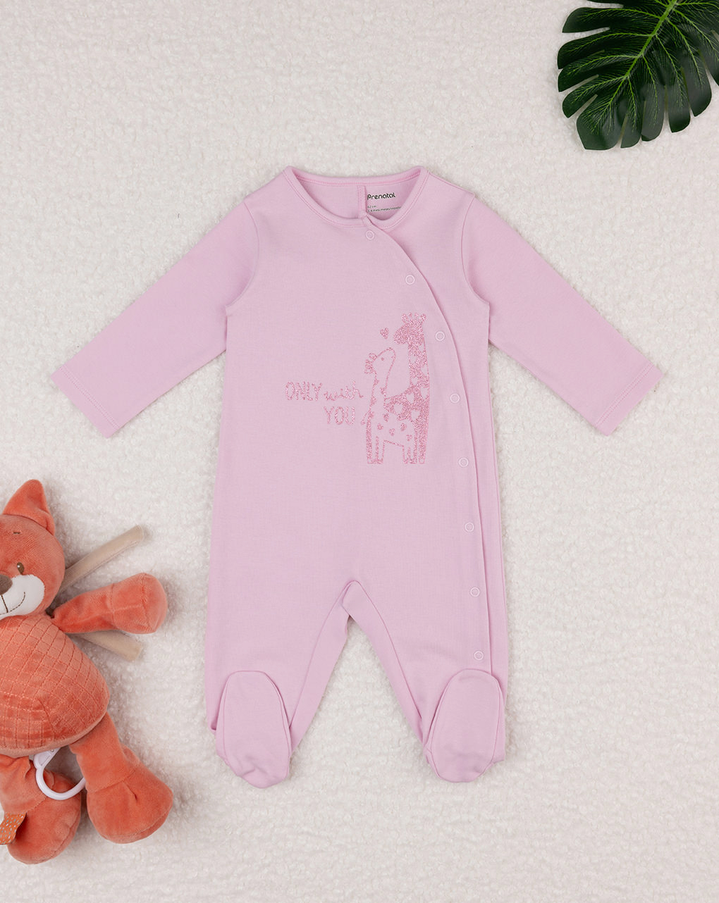 Tutina rosa con stampa neonata - Prénatal