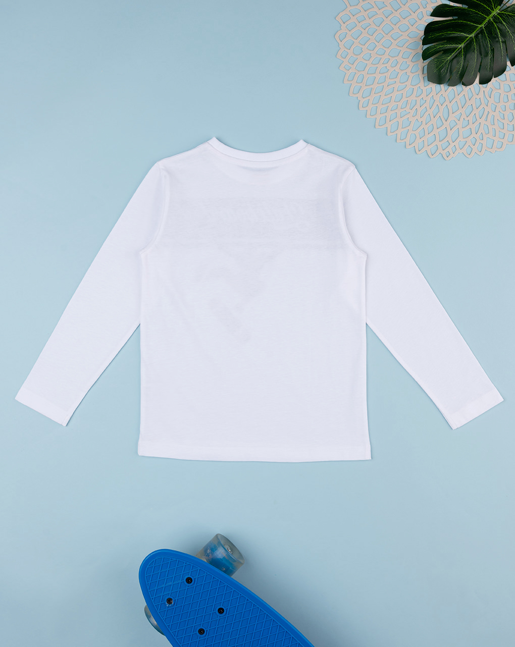 T-shirt bianca maniche lunghe bambino - Prénatal