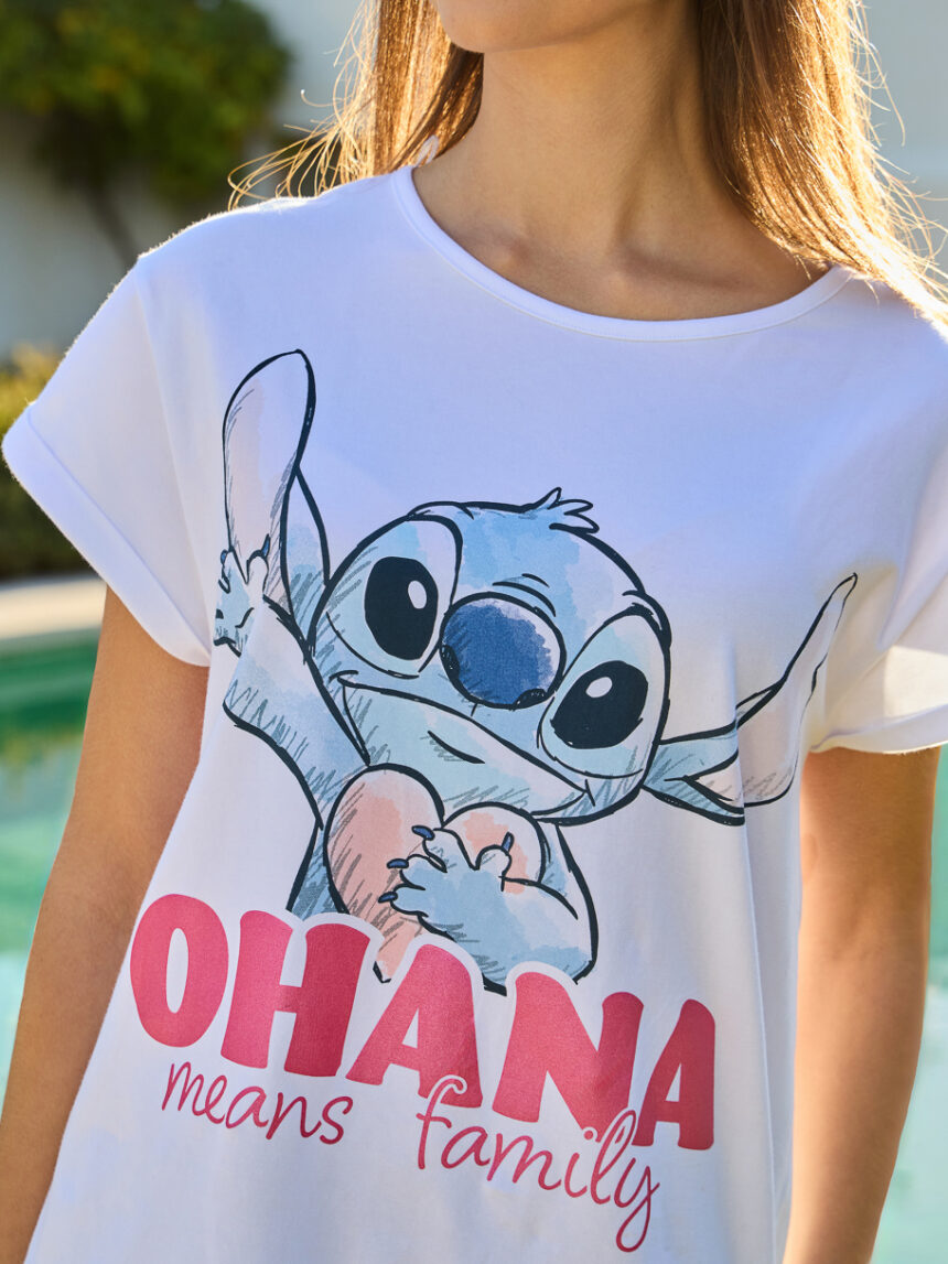 T-shirt mini me da donna bianca con stampa "ohana" - Prénatal