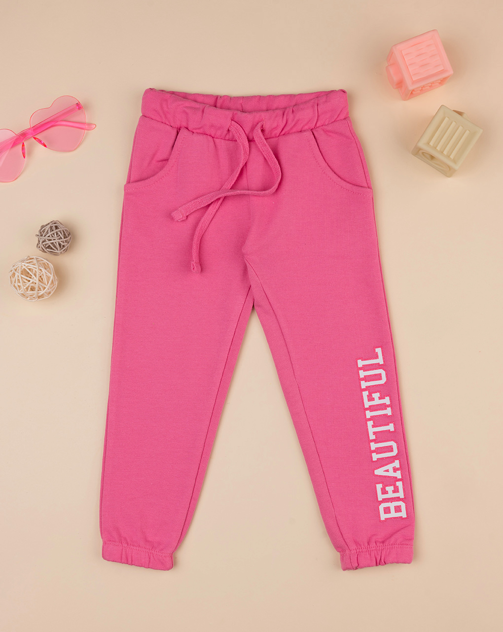 Pantaloni sportivi rosa bambina - Prénatal