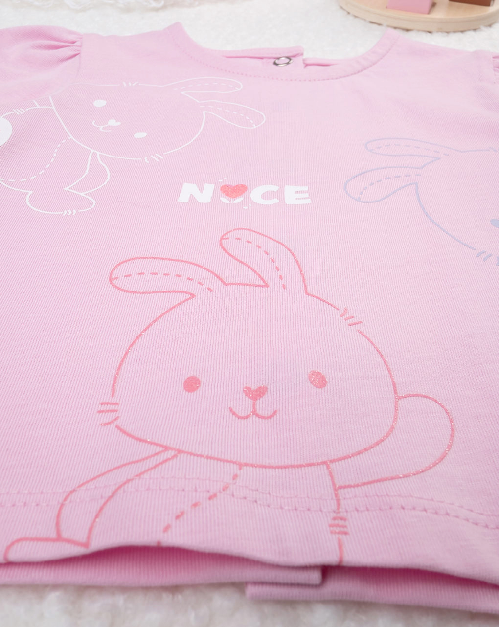 T-shirt rosa maniche lunghe "coniglietto" - Prénatal