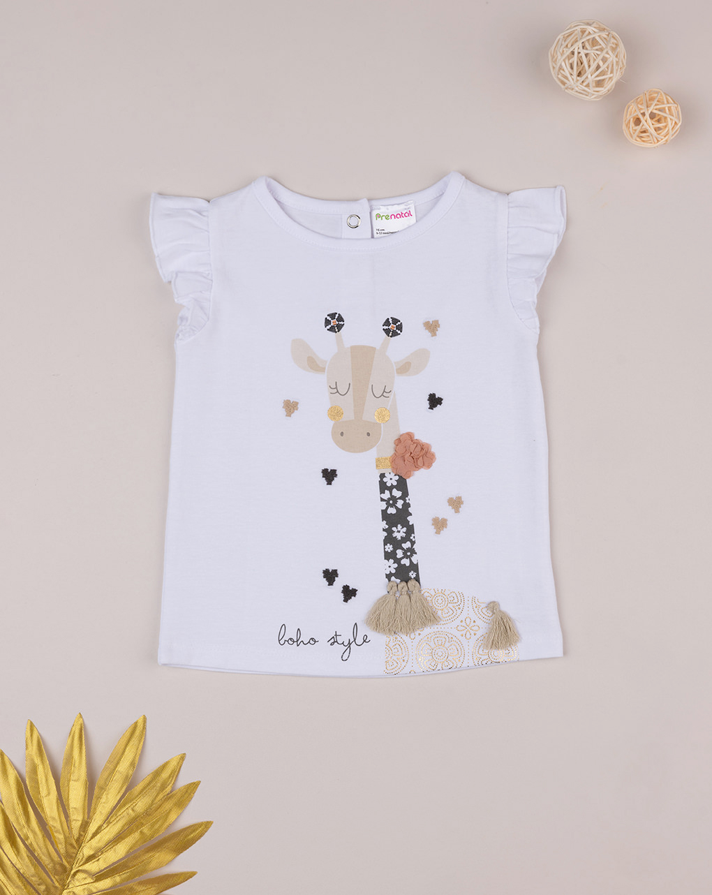T-shirt maniche corte bimba "giraffa" - Prénatal