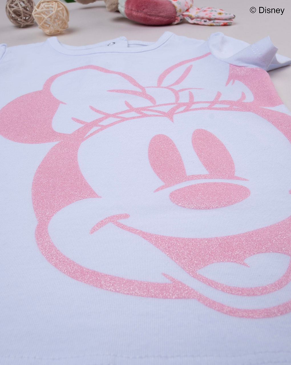T-shirt bimba minnie bianca/rosa
