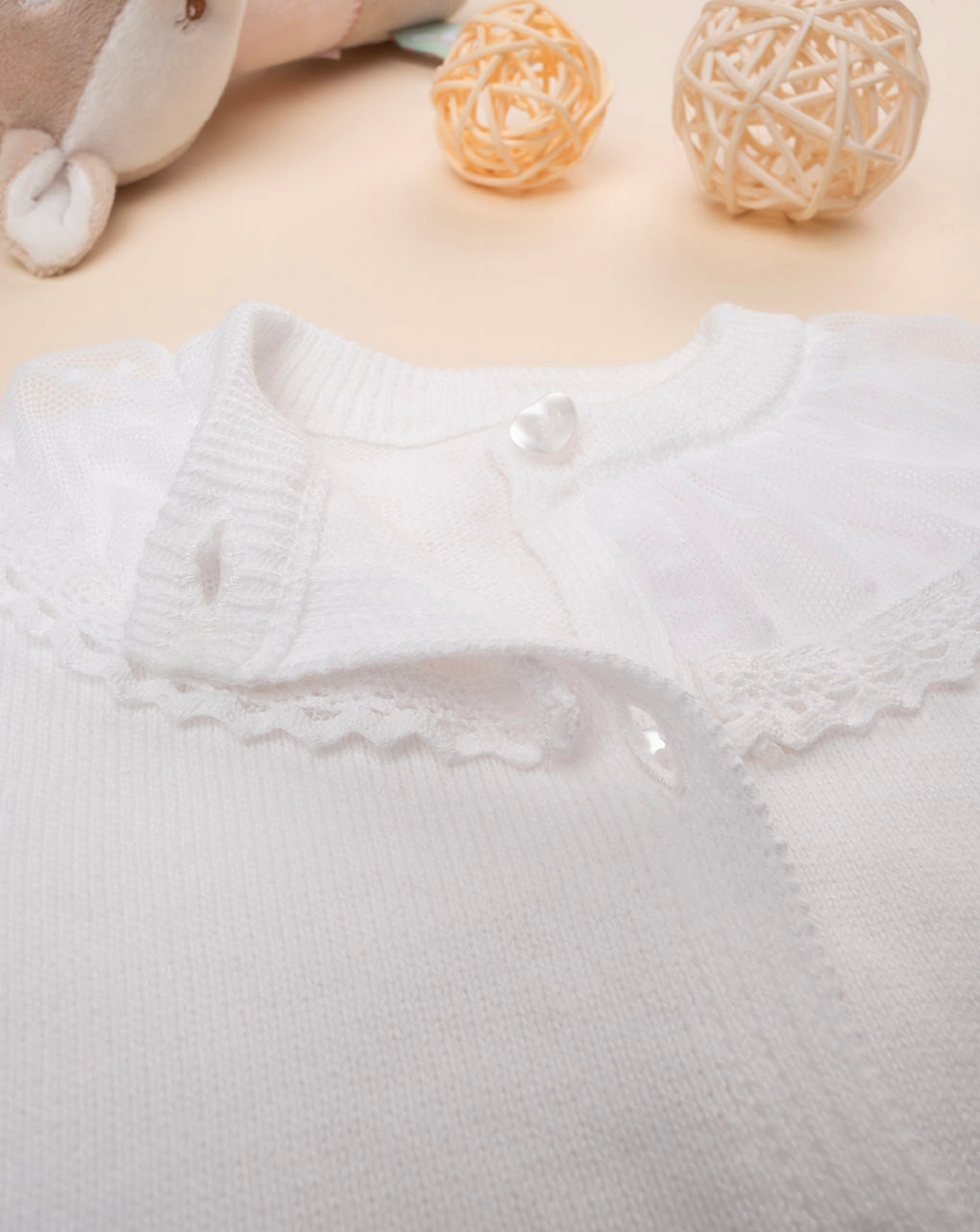 Cardigan tricot bimba bianco - Prénatal