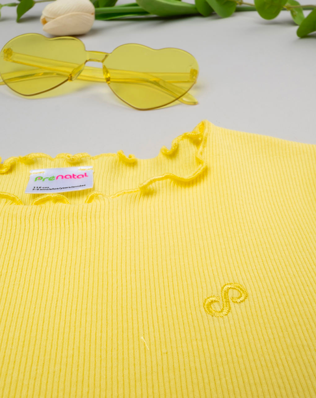 T-shirt gialla maniche corte bambina - Prénatal