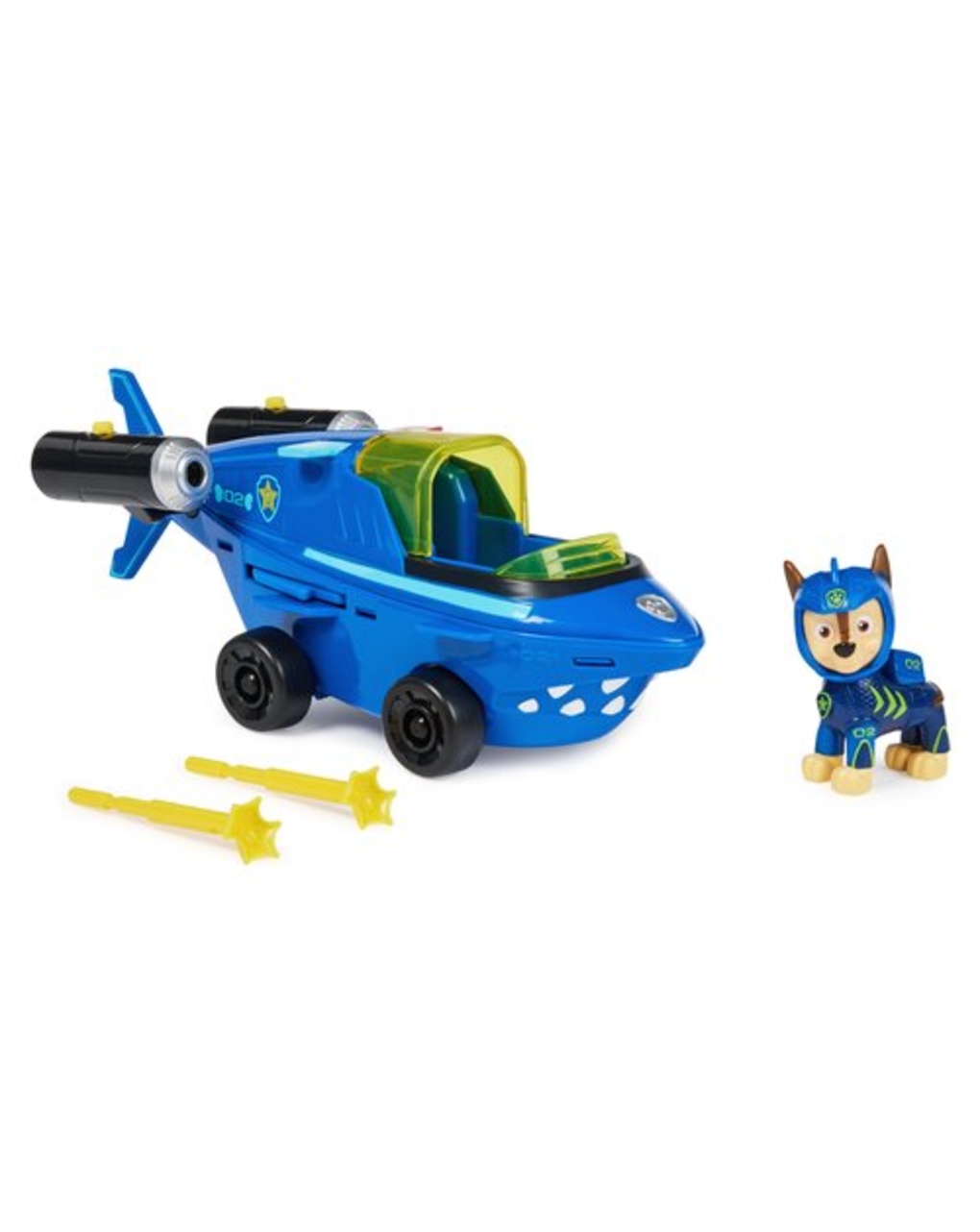 Veicolo trasformabile aqua pups di chase - paw patrol