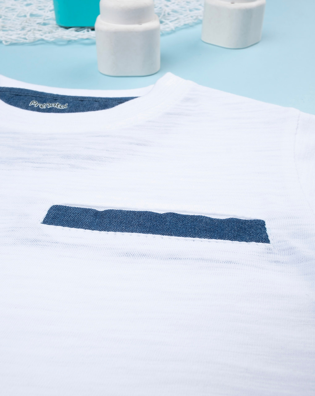 T-shirt bambino bianca con taschino - Prénatal