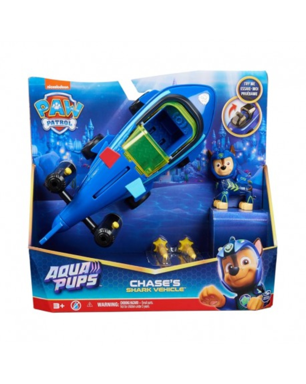 Veicolo trasformabile aqua pups di chase - paw patrol