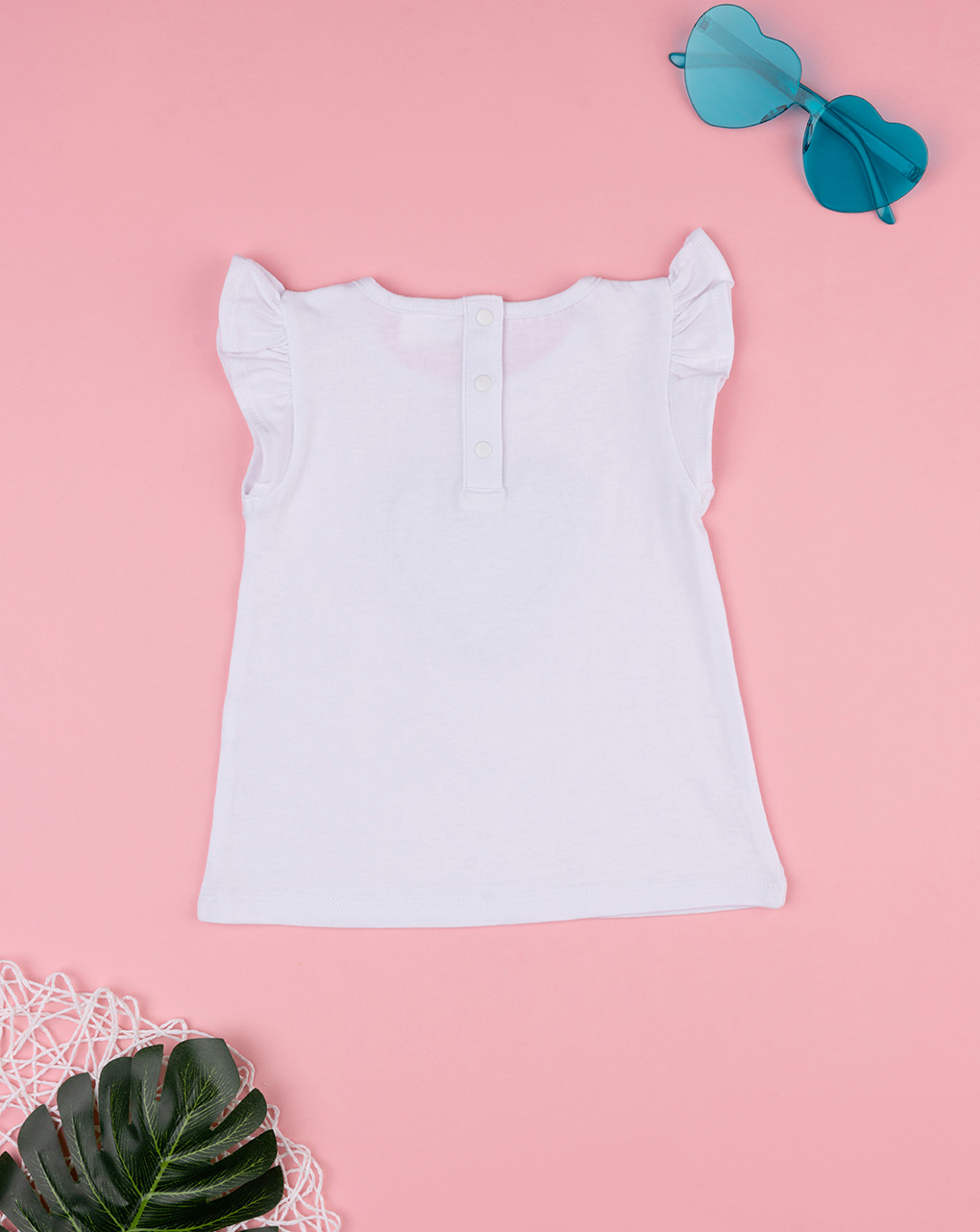 T-shirt bimba bianca cuore - Prénatal