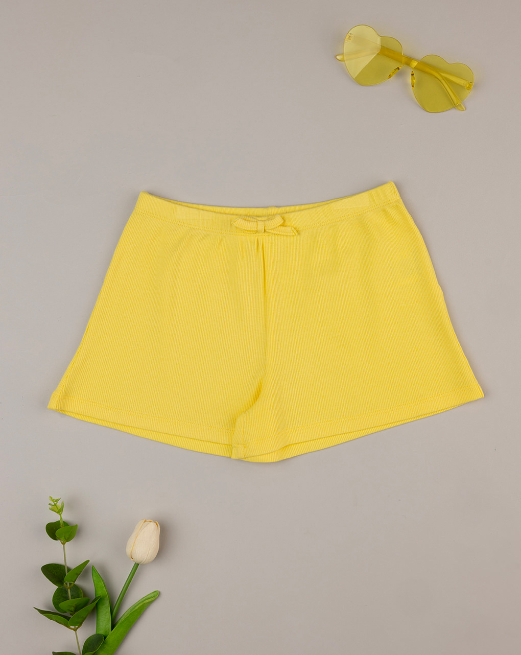 Shorts giallo bambina