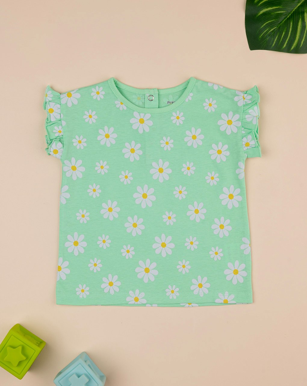 T-shirt bimba verde stampata - Prénatal