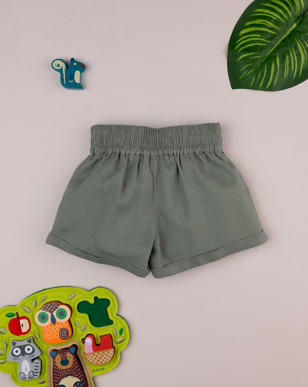 Pantaloncini verdi lino bimba - Prénatal