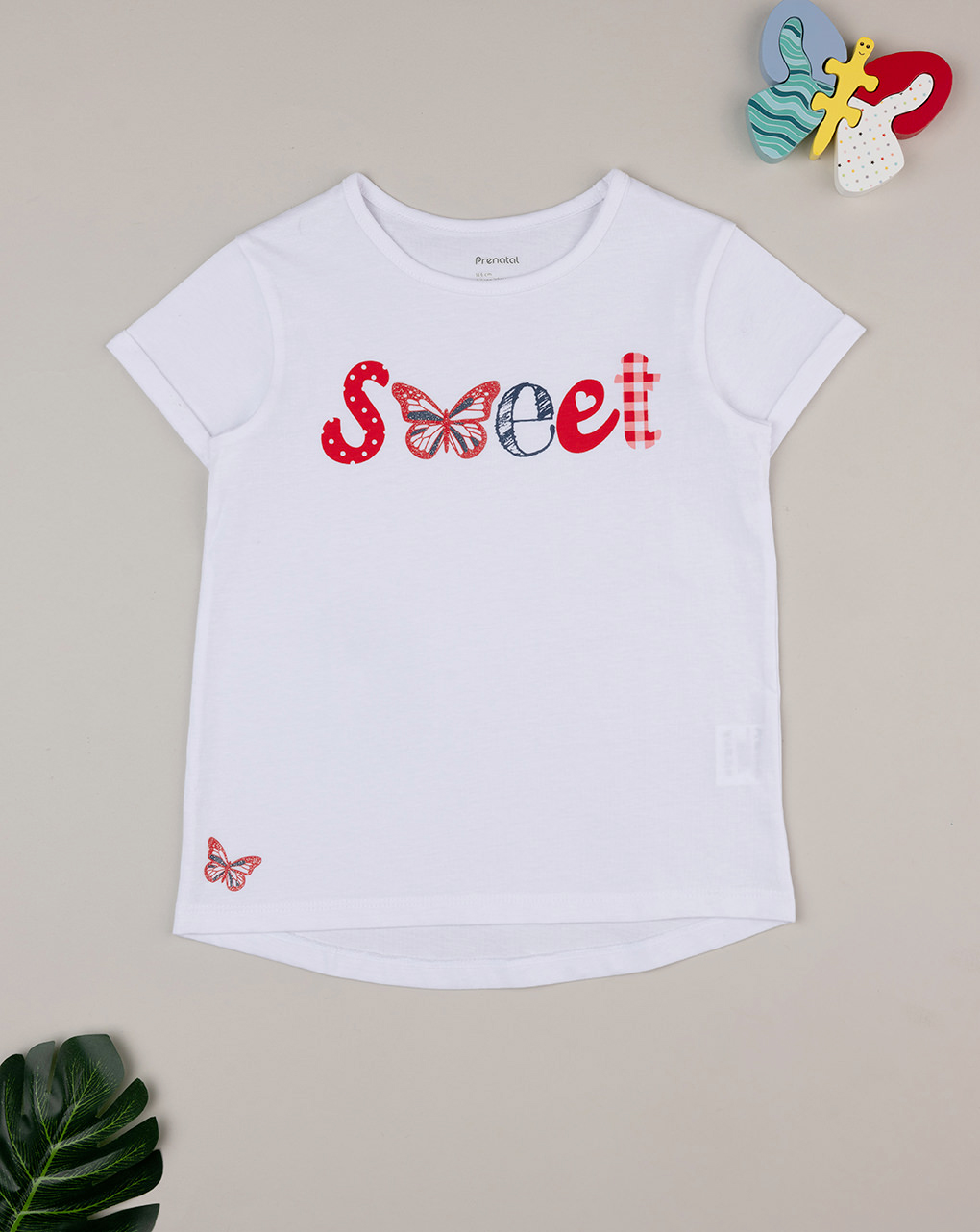 T-shirt bianca bambina "sweet"