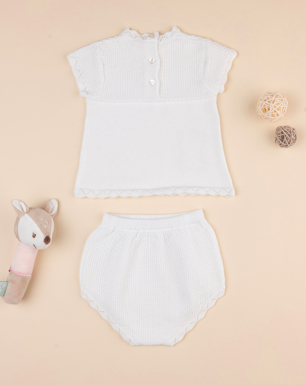 Completo neonata tricot bianco - Prénatal
