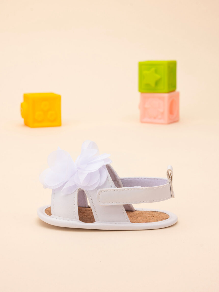Sandaletti bianchi bimba con fiocco - Prénatal