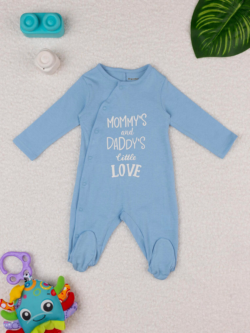Tutina azzurra neonato con stampa - Prénatal