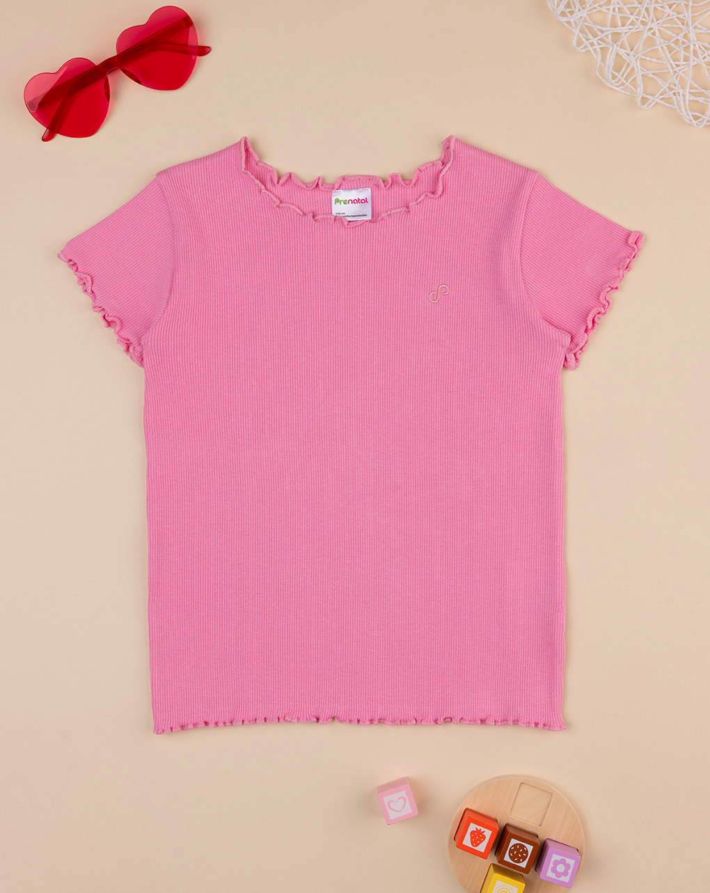 T-shirt maniche corte rosa bambina