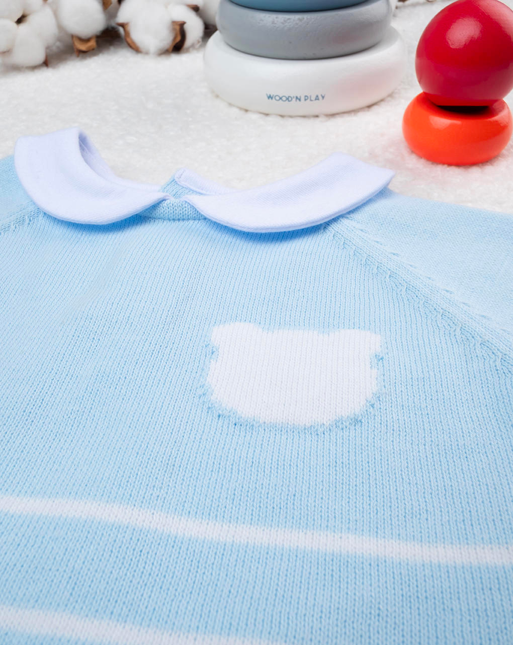 Completo tricot neonato azzurro - Prénatal