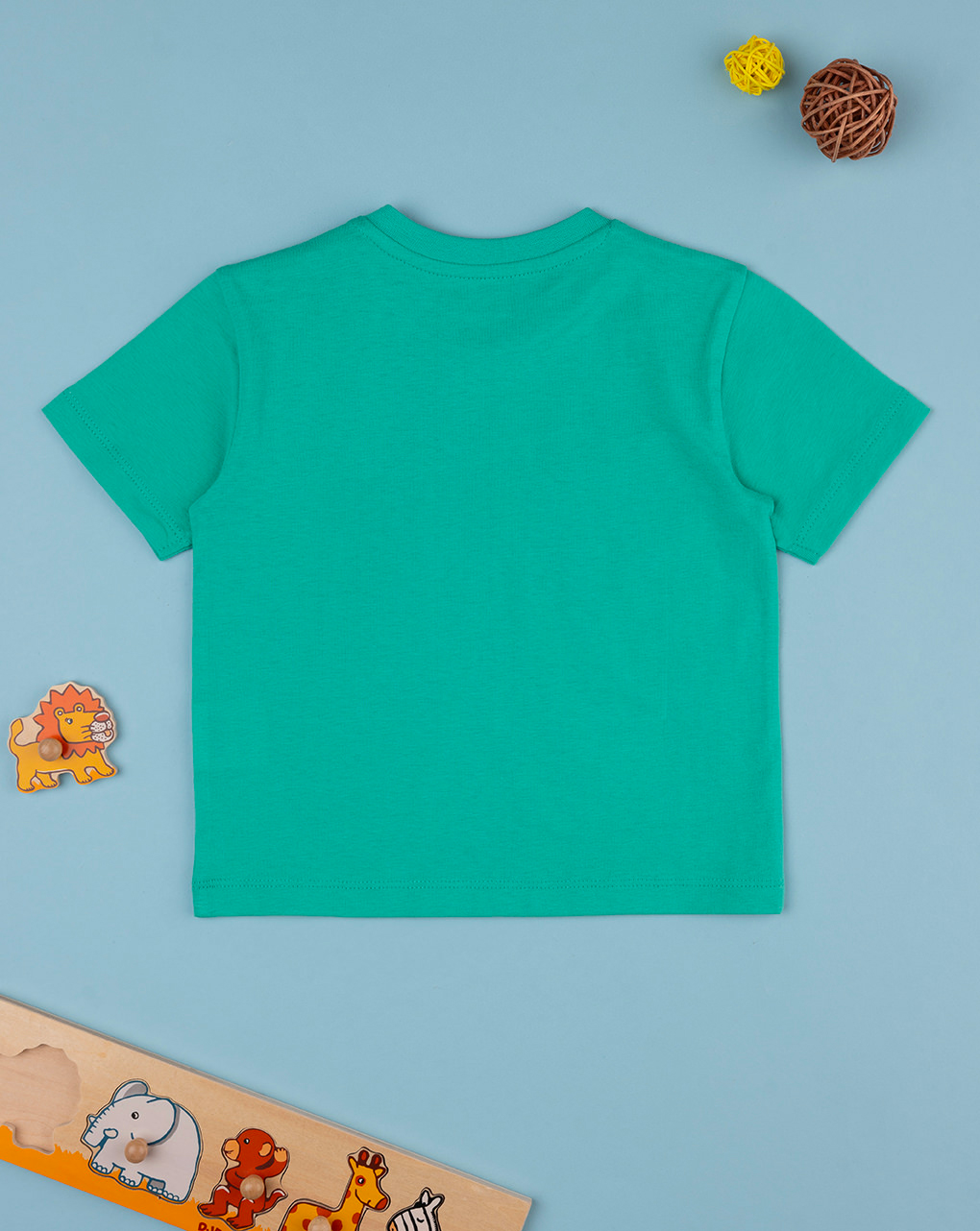 T-shirt bimbo verde stampata - Prénatal