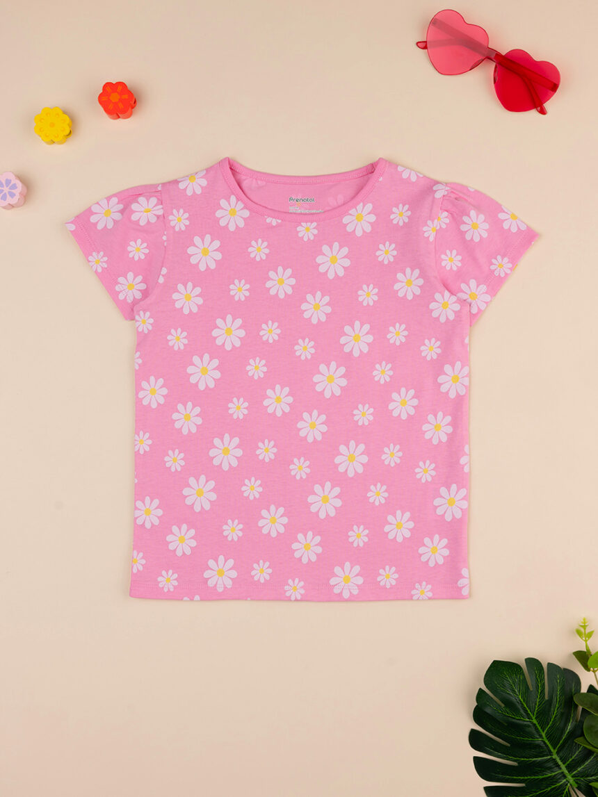 T-shirt bambina rosa stampata - Prénatal